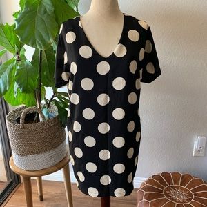 Women’s Polka Dot Short Sleeve Dress - Size S